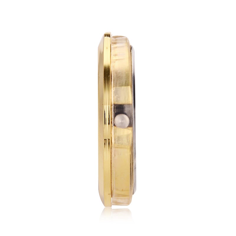 ShoppeWatch Mini Clock Insert 1 7/16" (35mm) Quartz Movement | Miniature Clock Face Insert | Small Round Fit Up White Dial Gold Tone Bezel Roman Numerals CK096GD - Image 5